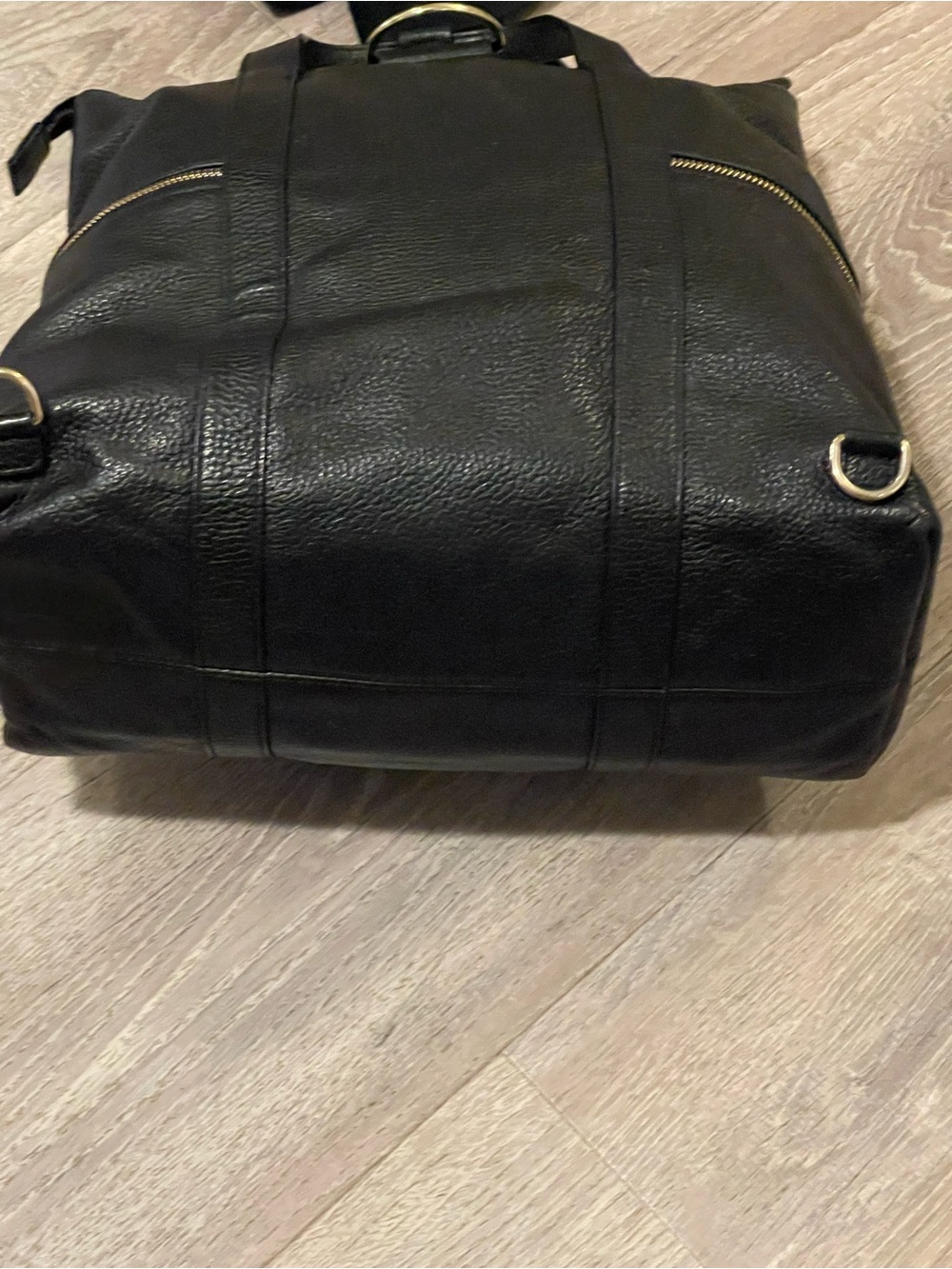 henri bendel Black Leather Convertible Top-Handle Backpack never used - Picture 10 of 16